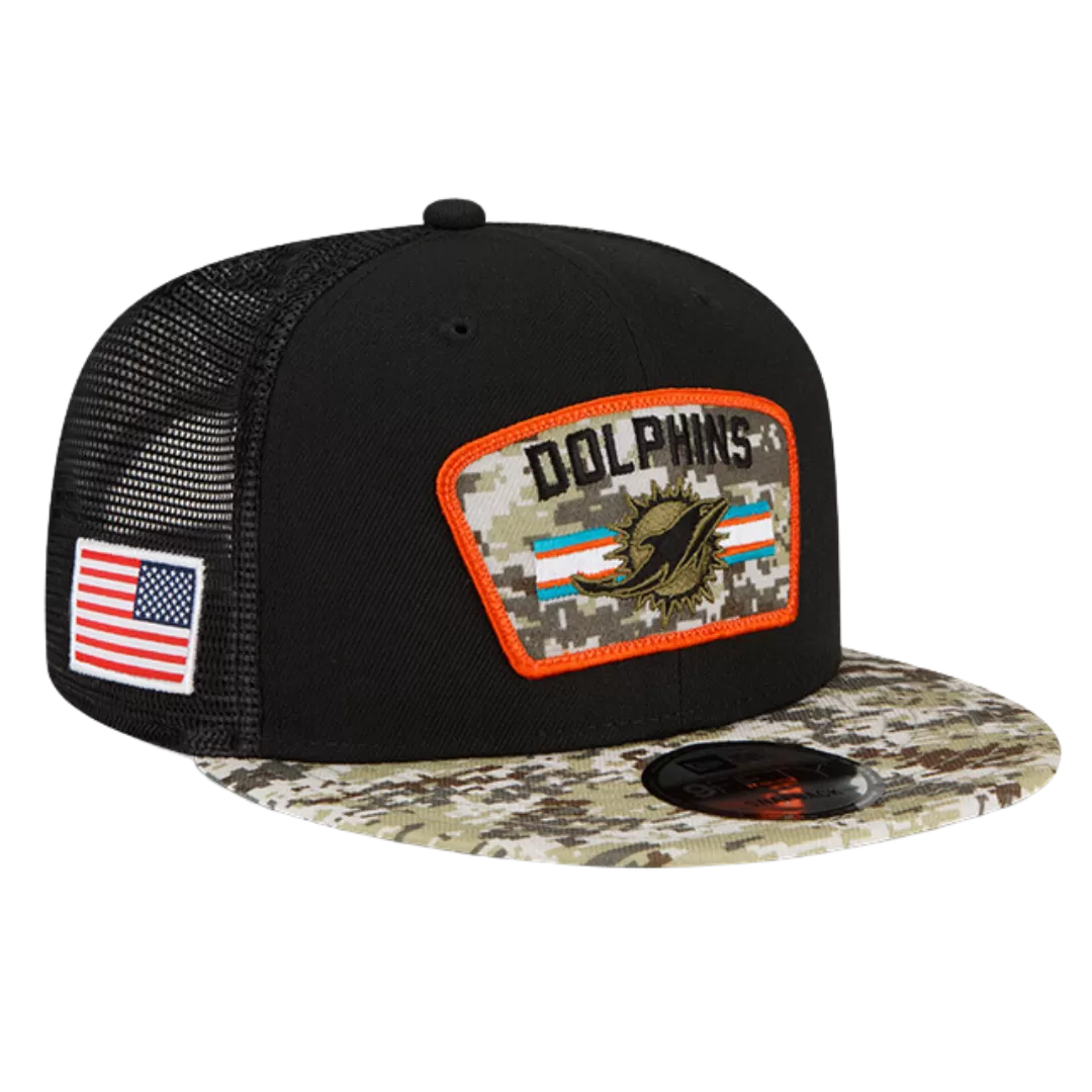 NEW ERA Miami Dolphins 2021 Salute To Service 9FIFTY Snapback Hat 3 NEW ERA Miami Dolphins 2021 Salute To Service 9FIFTY Snapback Hat