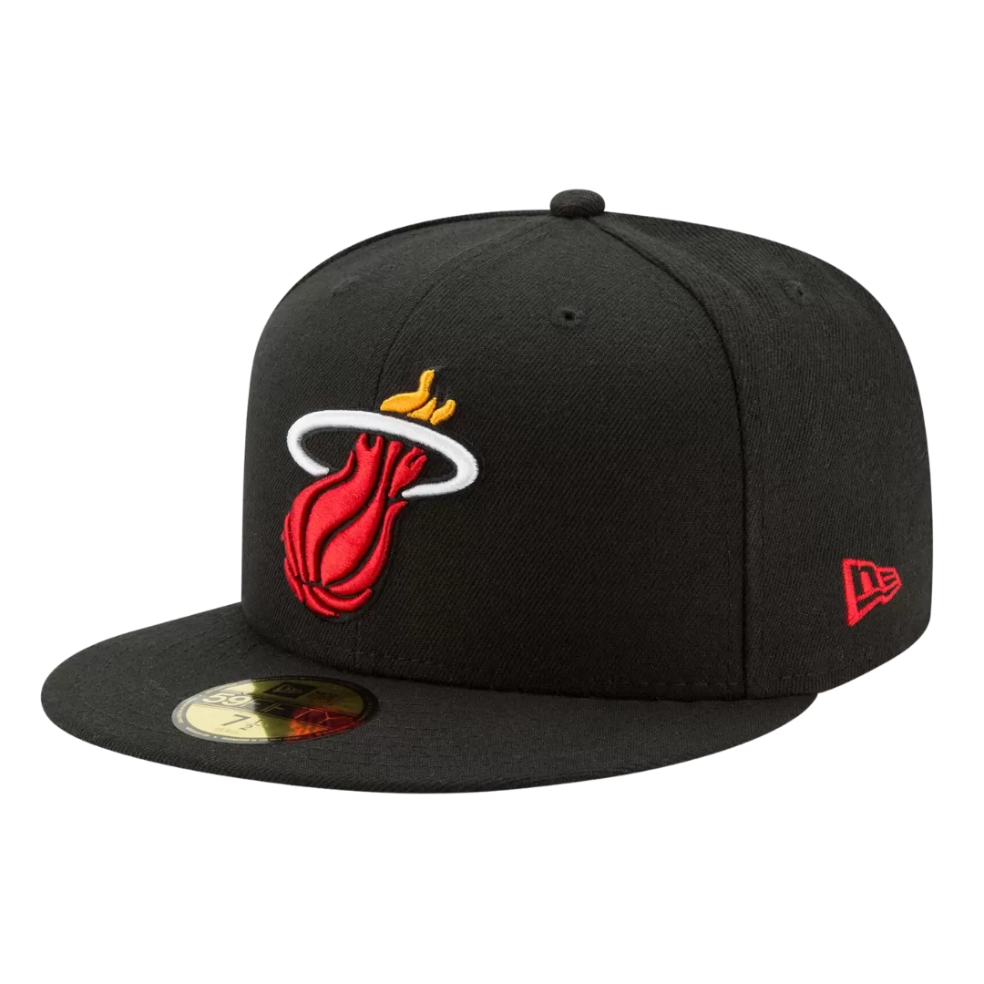 NEW ERA Miami Heat Black 59FIFTY Fitted Hat 4 NEW ERA Miami Heat Black 59FIFTY Fitted Hat - Image 2