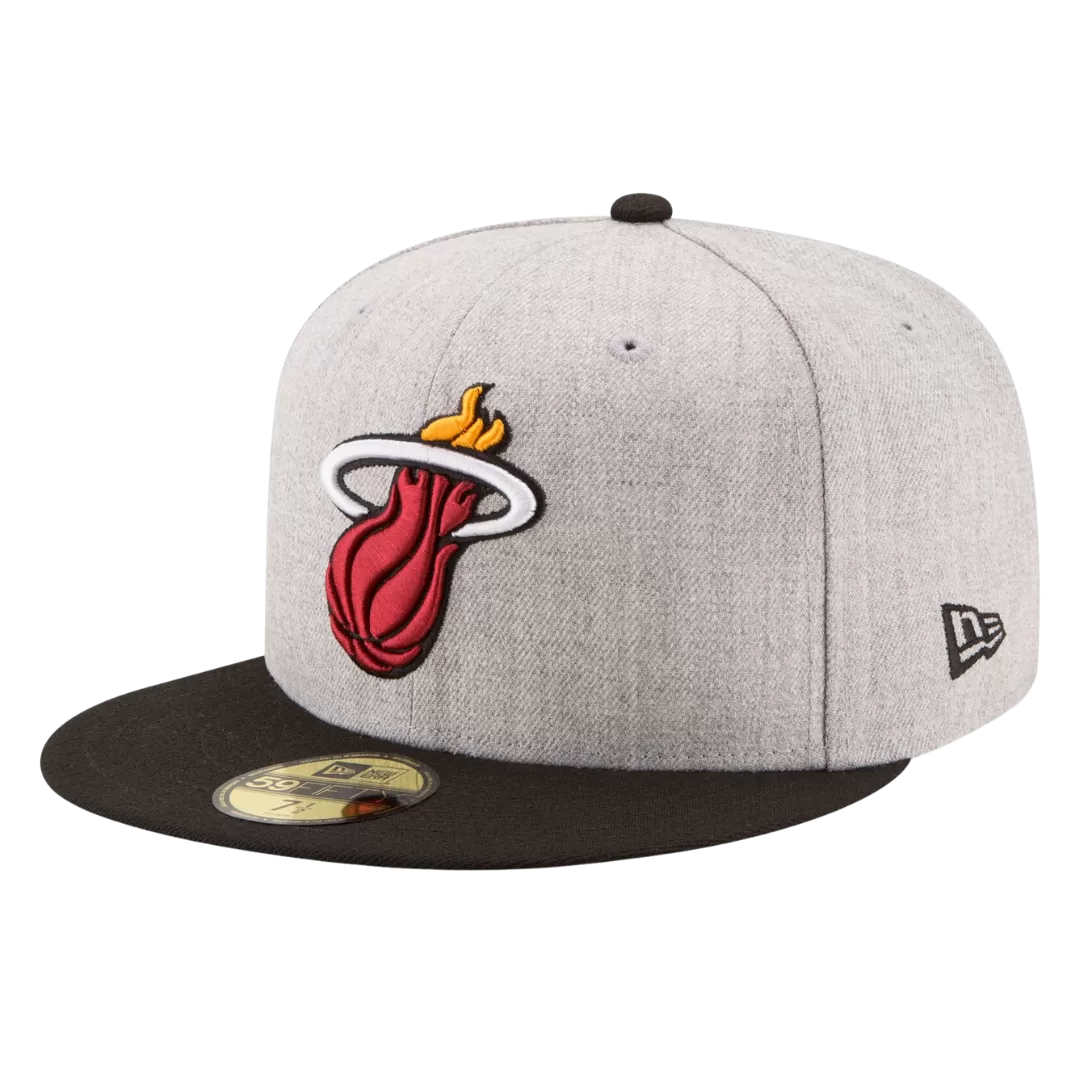 NEW ERA Miami Heat Heather Action 59FIFTY Fitted Hat 4 NEW ERA Miami Heat Heather Action 59FIFTY Fitted Hat - Image 2