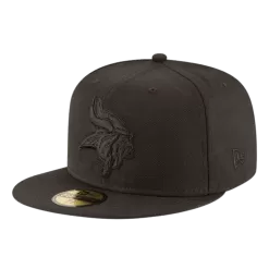 NEW ERA Minnesota Vikings Black On Black 59FIFTY Fitted Hat 6 NEW ERA Minnesota Vikings Black On Black 59FIFTY Fitted Hat -Fashion Hat Shop MinnesotaVikingsBlackOnBlack59FIFTYFittedHat1