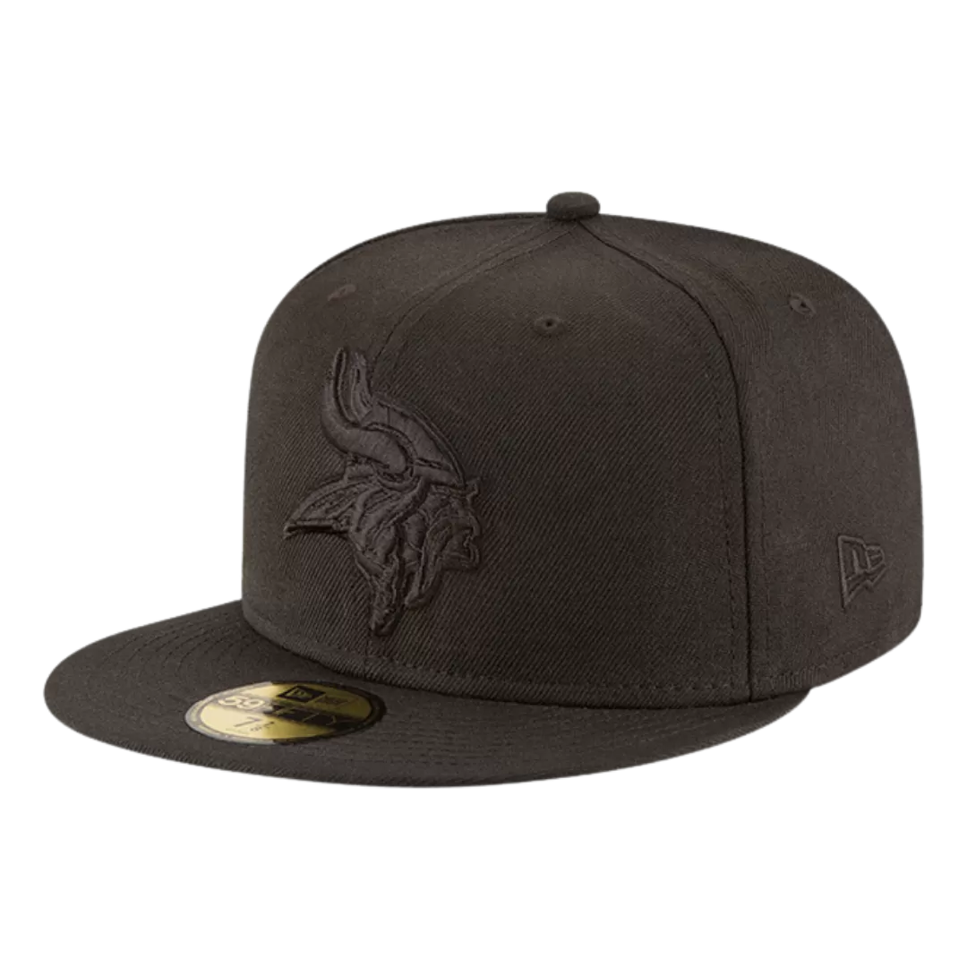 NEW ERA Minnesota Vikings Black On Black 59FIFTY Fitted Hat 4 NEW ERA Minnesota Vikings Black On Black 59FIFTY Fitted Hat - Image 2