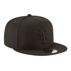 NEW ERA New York Mets Black On Black 9FIFTY Snapback Hat