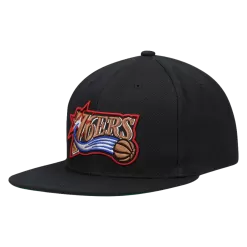 Fashion Hat Shop -Fashion Hat Shop Philadelphia76ersMitchellandNessCoreHWCBlackSnapbackHat2
