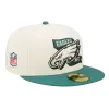 NEW ERA Philadelphia Eagles Cream/Midnight Green 2022 Sideline 59FIFTY Fitted Hat -Fashion Hat Shop PhiladelphiaEaglesCream MidnightGreen2022Sideline59FIFTYFittedHat1
