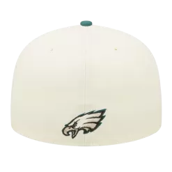 NEW ERA Philadelphia Eagles Cream/Midnight Green 2022 Sideline 59FIFTY Fitted Hat -Fashion Hat Shop PhiladelphiaEaglesCream MidnightGreen2022Sideline59FIFTYFittedHat3