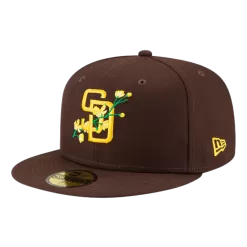 NEW ERA San Diego Padres Side Patch Bloom 59FIFTY Fitted Hat -Fashion Hat Shop SanDiegoPadresSidePatchBloom59FIFTYFittedHat2