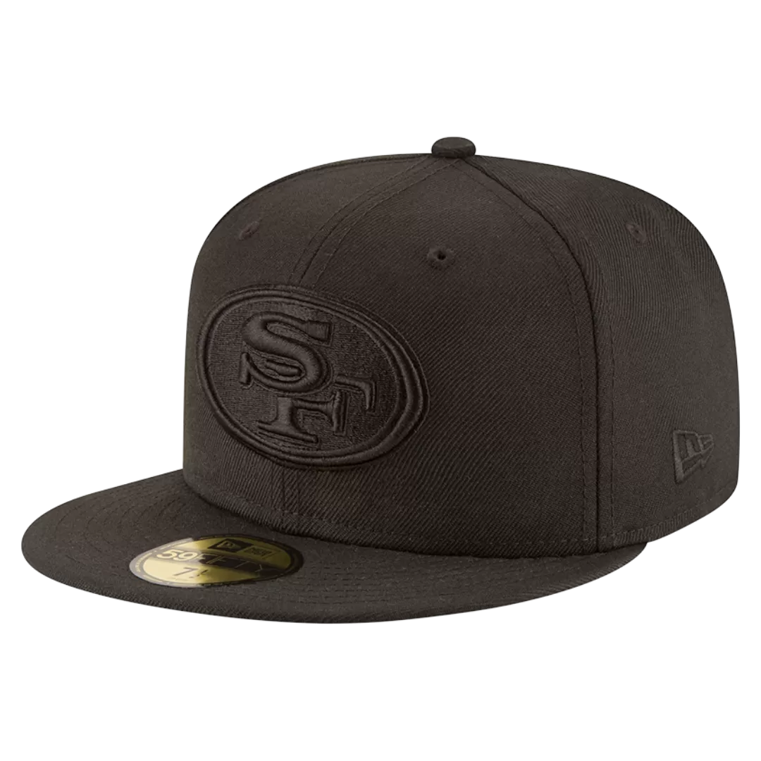NEW ERA San Francisco 49ers Black On Black 59FIFTY Fitted Hat 4 NEW ERA San Francisco 49ers Black On Black 59FIFTY Fitted Hat - Image 2