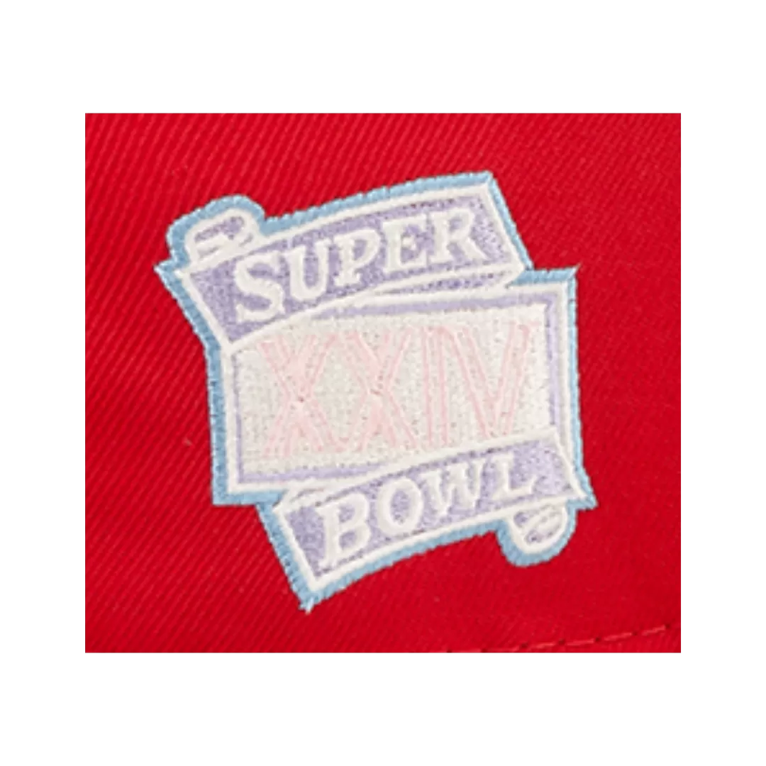 NEW ERA San Francisco 49ers Super Bowl XXIV Purple Pop Sweat 59FIFTY Fitted Hat 4 NEW ERA San Francisco 49ers Super Bowl XXIV Purple Pop Sweat 59FIFTY Fitted Hat - Image 2
