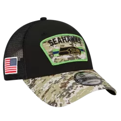NEW ERA Seattle Seahawks 2021 Salute To Service 9FORTY Trucker Adjustable Hat