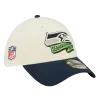 NEW ERA Seattle Seahawks Cream/College Navy 2022 Sideline 39THIRTY Flex Hat -Fashion Hat Shop SeattleSeahawksCream CollegeNavy2022Sideline39THIRTYFlexHat