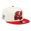 NEW ERA Tampa Bay Buccaneers Cream/Red 2022 Sideline 59FIFTY Fitted Hat -Fashion Hat Shop TampaBayBuccaneersCream Red2022Sideline59FIFTYFittedHat2