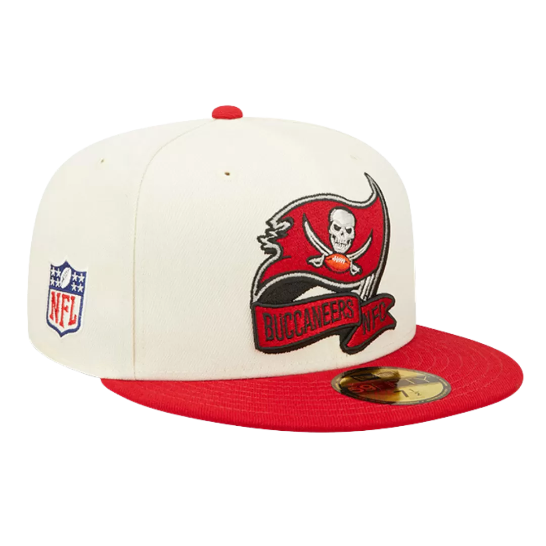 NEW ERA Tampa Bay Buccaneers Cream/Red 2022 Sideline 59FIFTY Fitted Hat 3 NEW ERA Tampa Bay Buccaneers Cream/Red 2022 Sideline 59FIFTY Fitted Hat