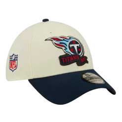 NEW ERA Tennessee Titans Cream/Navy 2022 Sideline 39THIRTY Flex Hat