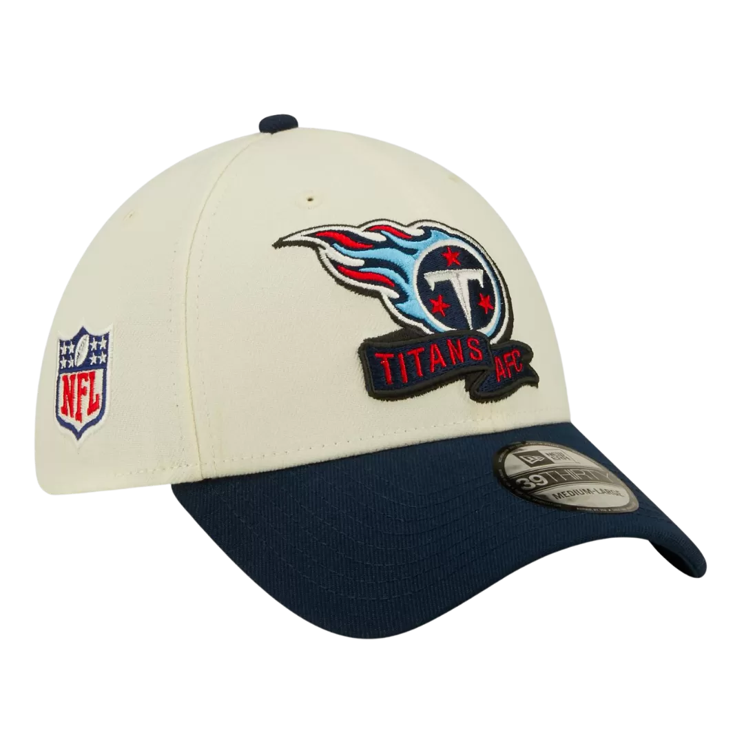 NEW ERA Tennessee Titans Cream/Navy 2022 Sideline 39THIRTY Flex Hat 3 NEW ERA Tennessee Titans Cream/Navy 2022 Sideline 39THIRTY Flex Hat