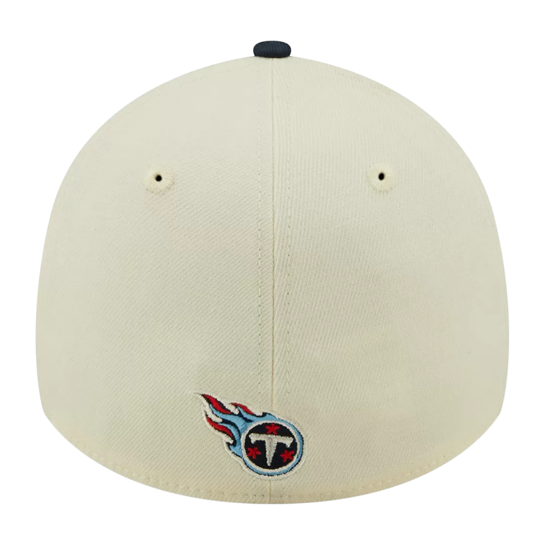NEW ERA Tennessee Titans Cream/Navy 2022 Sideline 39THIRTY Flex Hat 5 NEW ERA Tennessee Titans Cream/Navy 2022 Sideline 39THIRTY Flex Hat - Image 3