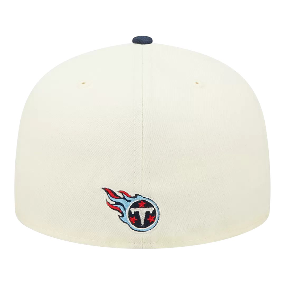 NEW ERA Tennessee Titans Cream/Navy 2022 Sideline 59FIFTY Fitted Hat 5 NEW ERA Tennessee Titans Cream/Navy 2022 Sideline 59FIFTY Fitted Hat - Image 3