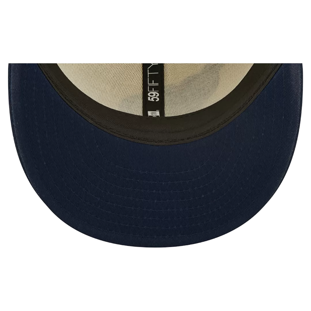NEW ERA Tennessee Titans Cream/Navy 2022 Sideline 59FIFTY Fitted Hat 6 NEW ERA Tennessee Titans Cream/Navy 2022 Sideline 59FIFTY Fitted Hat - Image 4