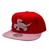 Mitchell & Ness Toronto Raptors Mitchell And Ness Sweetheart Two-Tone Red / Pink Snapback Hat -Fashion Hat Shop TorontoRaptorsMitchellandNessSweetheartTwo ToneRed PinkSnapbackHat