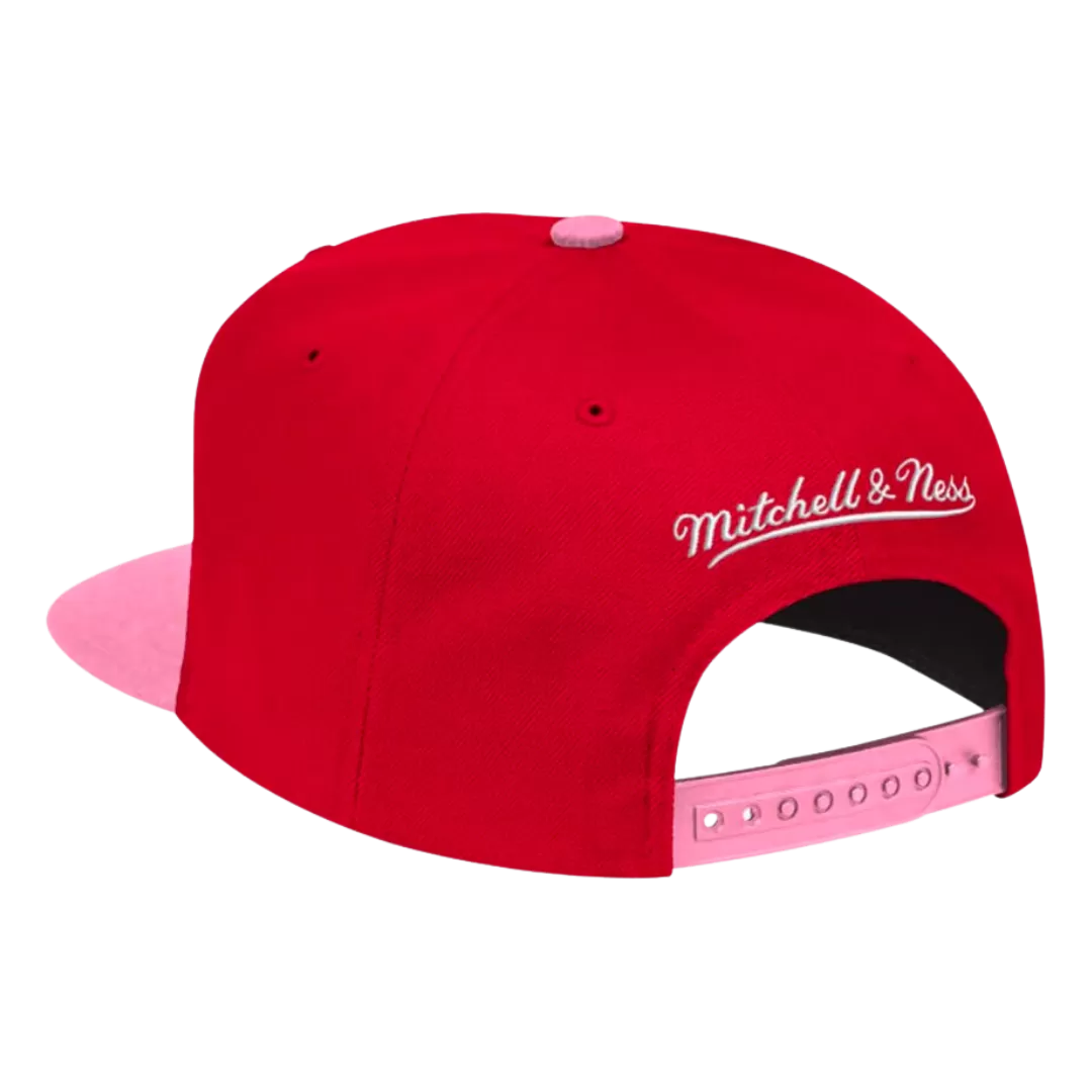 Mitchell & Ness Toronto Raptors Mitchell And Ness Sweetheart Two-Tone Red / Pink Snapback Hat 4 Mitchell & Ness Toronto Raptors Mitchell And Ness Sweetheart Two-Tone Red / Pink Snapback Hat - Image 2