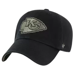 '47 BRAND Kansas City Chiefs Black Ballpark Camo Clean Up Adjustable Hat