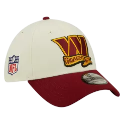 NEW ERA Washington Commanders Cream/Burgundy 2022 Sideline 39THIRTY Flex Hat
